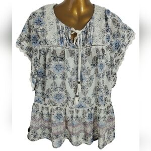 Daniel‎ Rainn Hobo Sheer/cami Flowy Summer Blouse Women's S Small